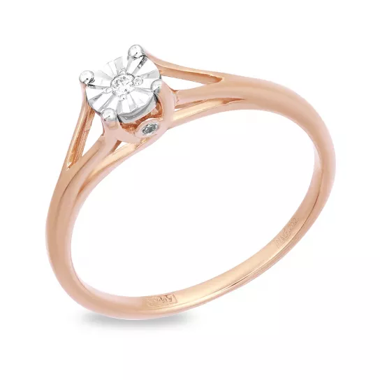 Кольцо с бриллиантами из золота