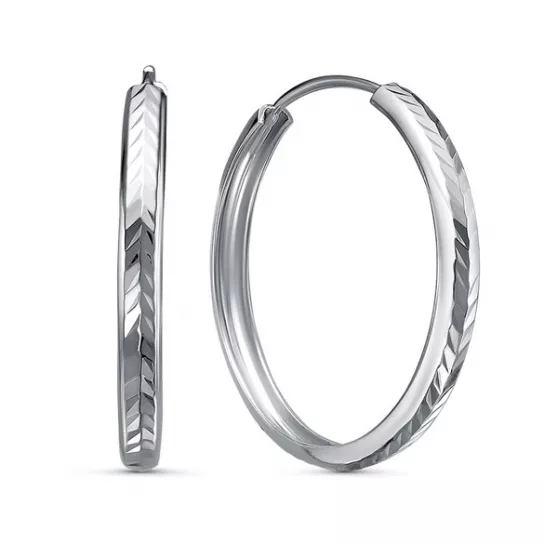 Серьги-конго из серебра