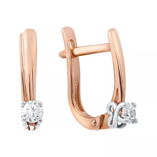 Серьги с бриллиантами из золота