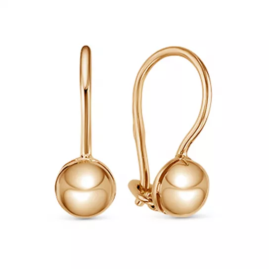 Серьги детские из золота