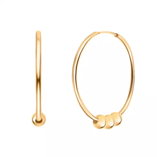 Серьги-конго из золота