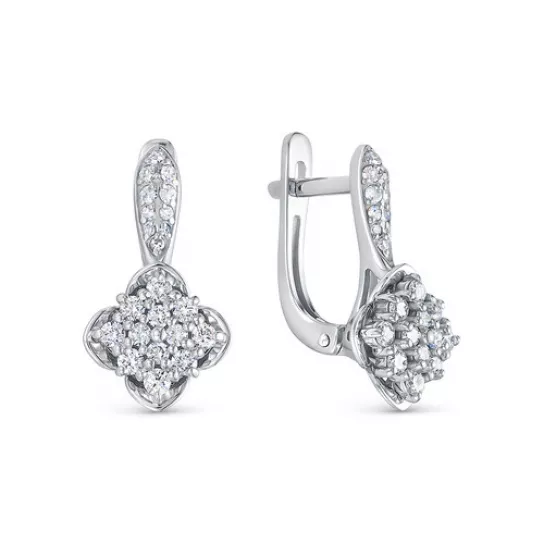 Серьги с бриллиантами из золота