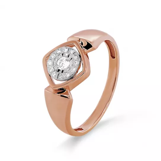 Кольцо с бриллиантами из золота