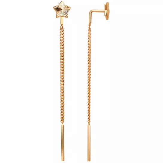 Серьги-продевки из золота