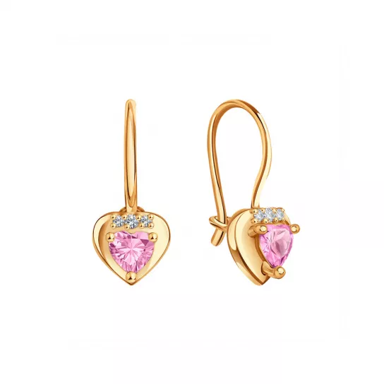 Серьги детские из золота