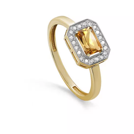 Кольцо с бриллиантами из золота