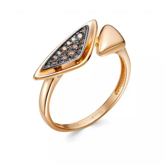 Кольцо с бриллиантами из золота