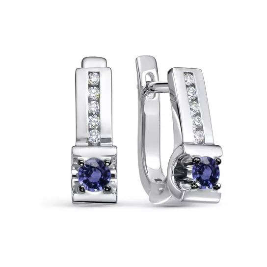 Серьги с бриллиантами из золота