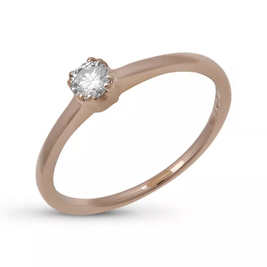 Кольцо с бриллиантами из золота