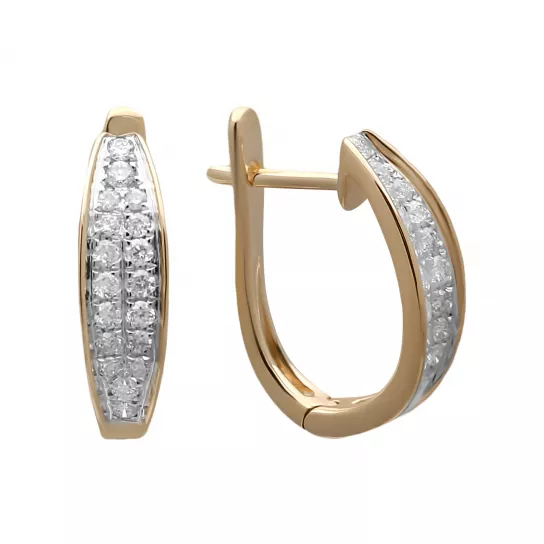 Серьги с бриллиантами из золота