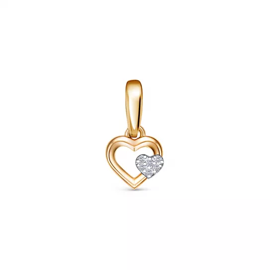 Подвеска с фианитом из золота