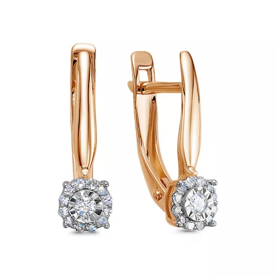 Серьги с бриллиантами из золота