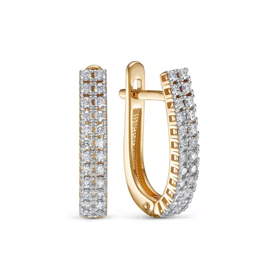 Серьги с бриллиантами из золота