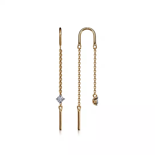 Серьги-продевки из золота