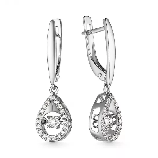 Серьги с бриллиантами из золота