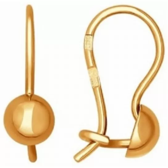 Серьги детские из золота