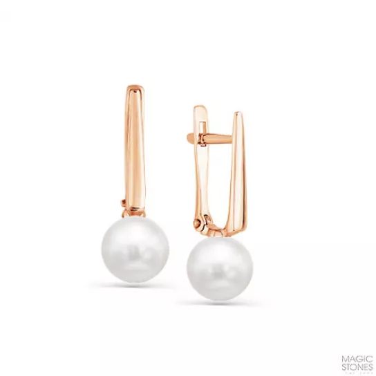 Серьги с жемчугом из золота