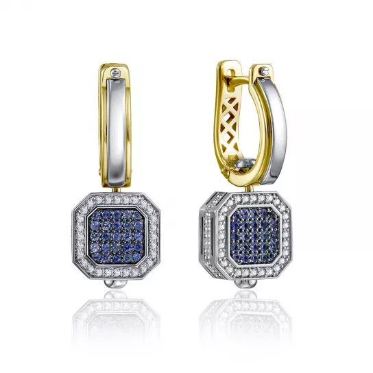 Серьги с бриллиантами из золота