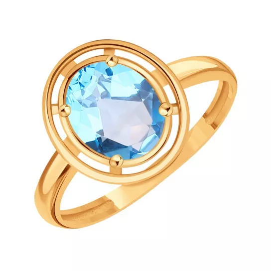 Кольцо с топазом из золота