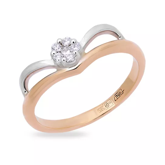 Кольцо с бриллиантами из золота